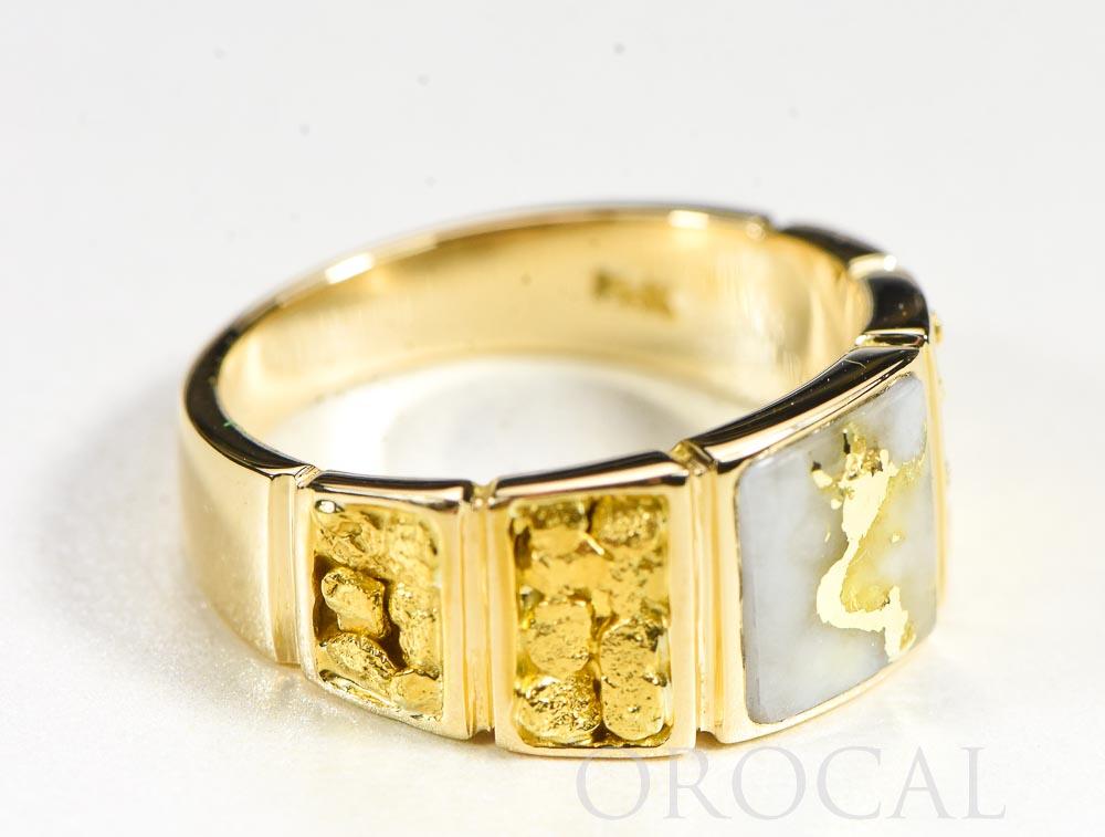 Gold Quartz Ladies Ring "Orocal" RL1046NQ Genuine Hand Crafted Jewelry - 14K Gold Casting