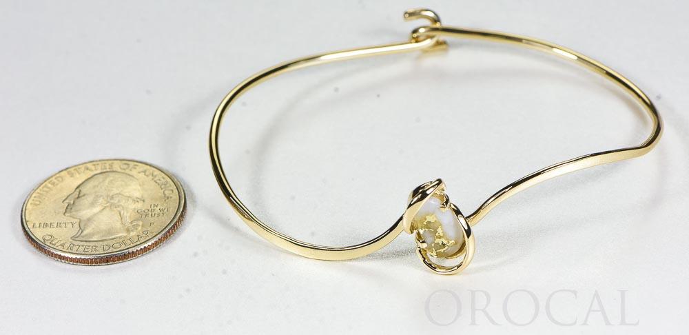 Gold Quartz Bracelet "Orocal" BBWN784SQ Genuine Hand Crafted Jewelry - 14K Gold Casting