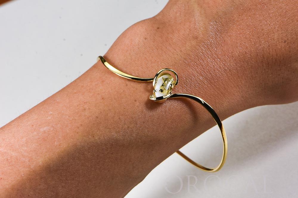 Gold Quartz Bracelet "Orocal" BBWN784SQ Genuine Hand Crafted Jewelry - 14K Gold Casting