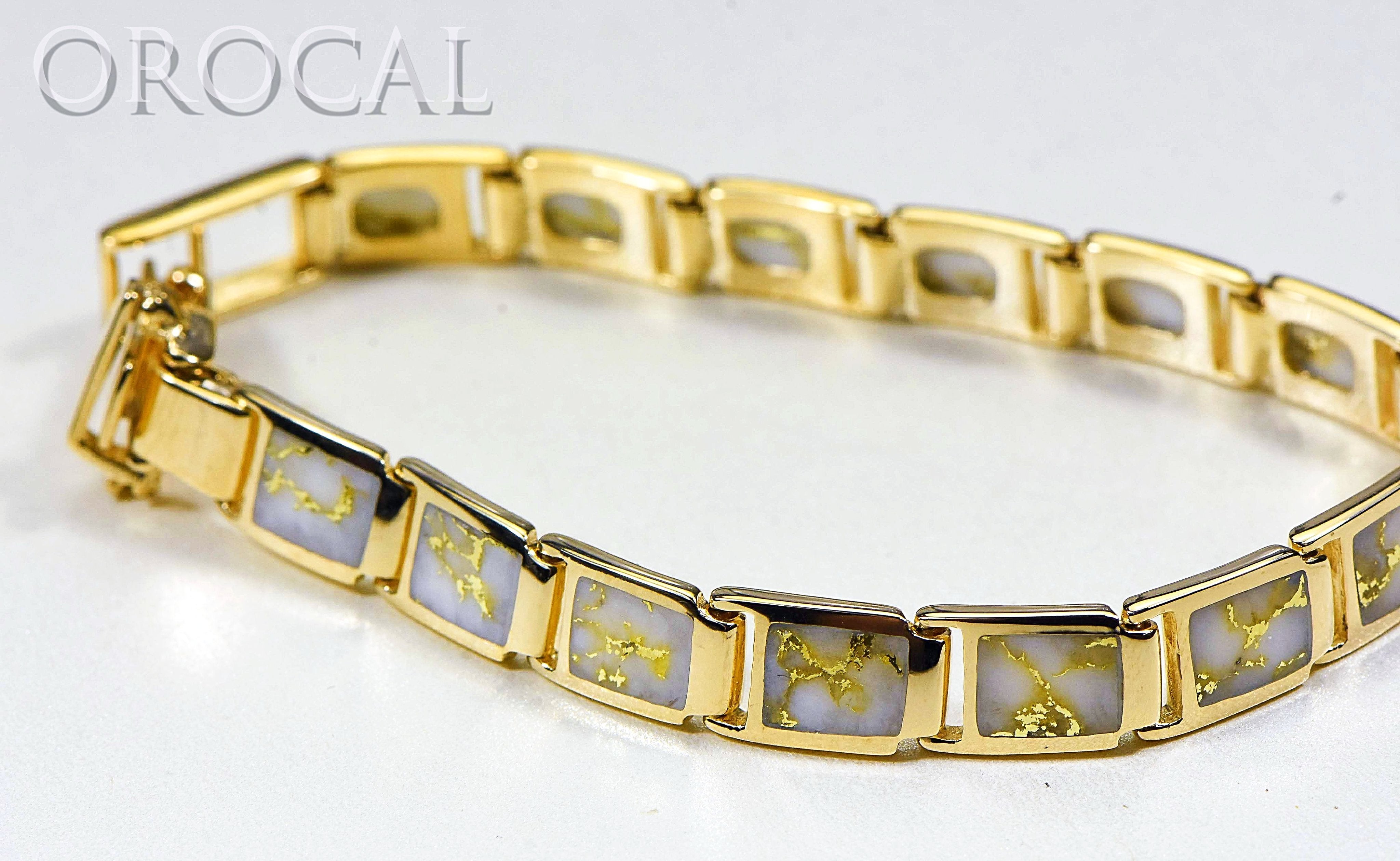 Gold Quartz Bracelet "Orocal" B8MMH14LQ* Genuine Hand Crafted Jewelry - 14K Gold Casting