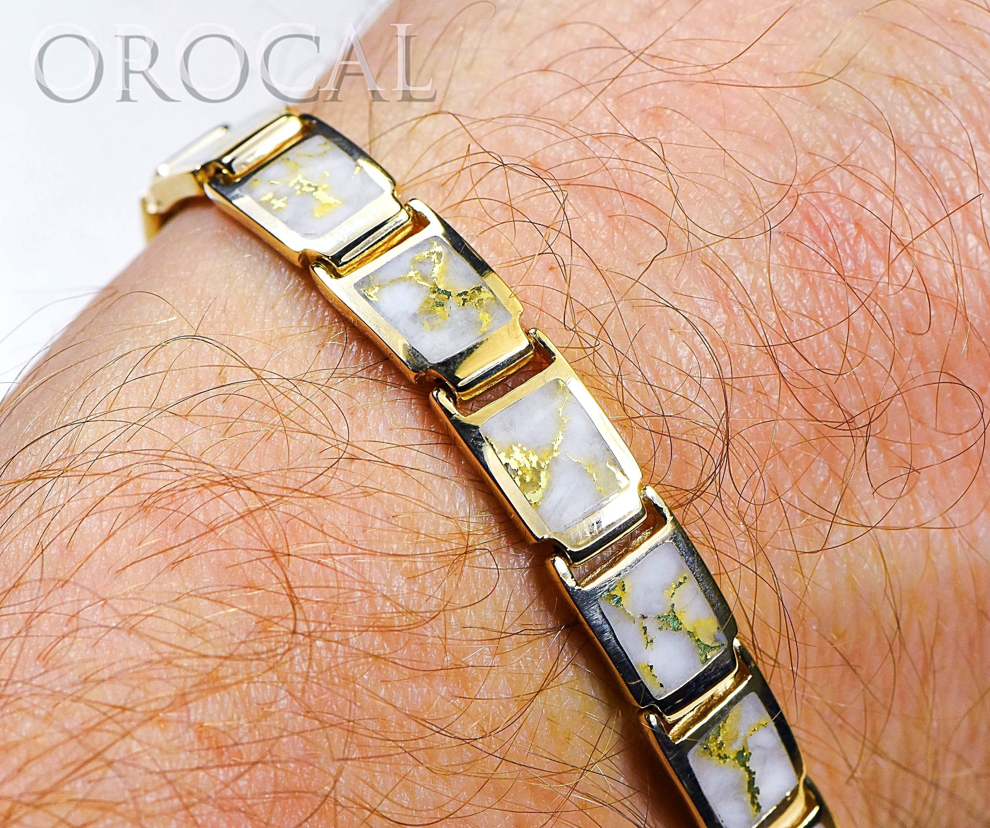 Gold Quartz Bracelet "Orocal" B8MMH14LQ* Genuine Hand Crafted Jewelry - 14K Gold Casting