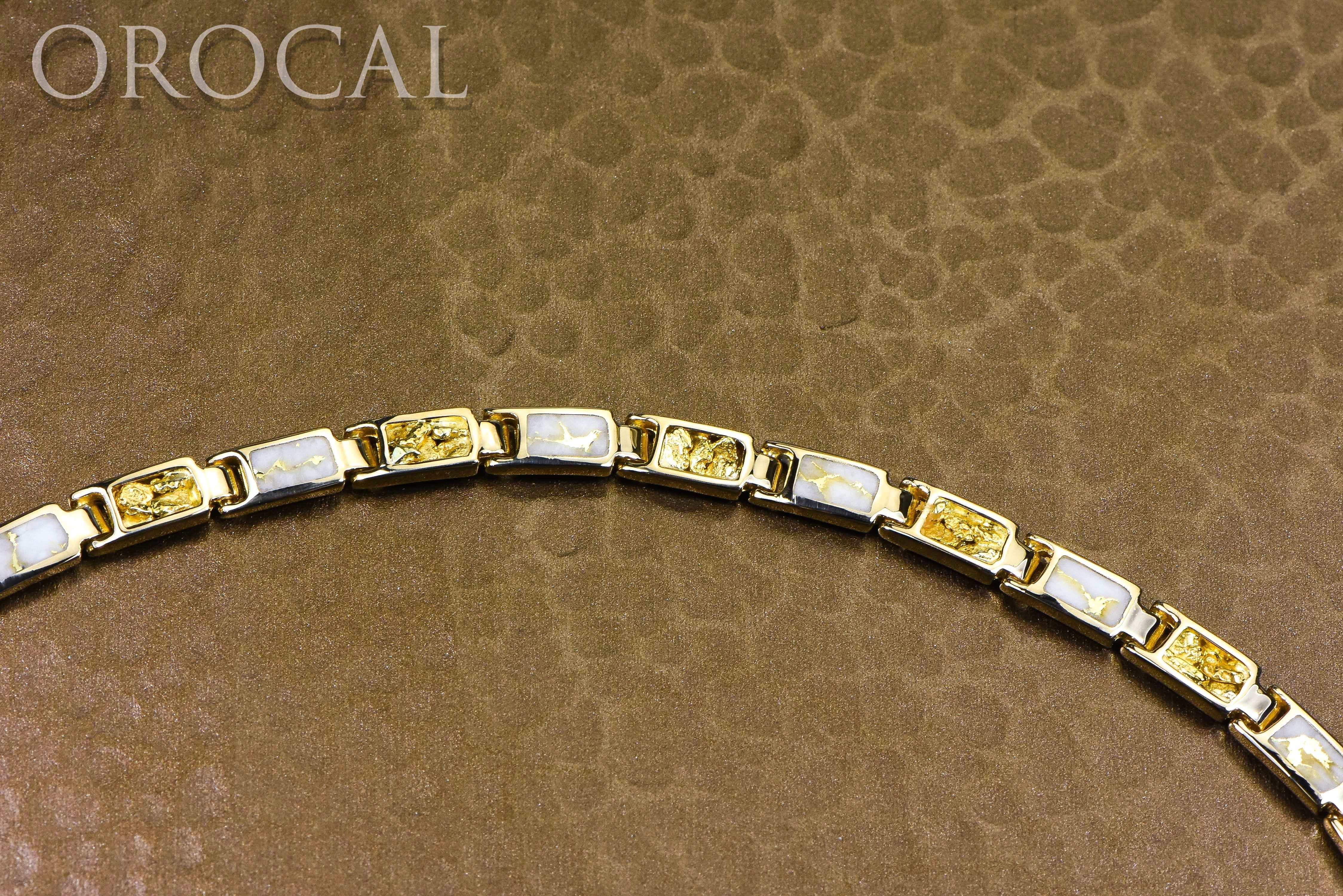 Gold Quartz Bracelet "Orocal" B6MM7N7Q Genuine Hand Crafted Jewelry - 14K Gold Casting