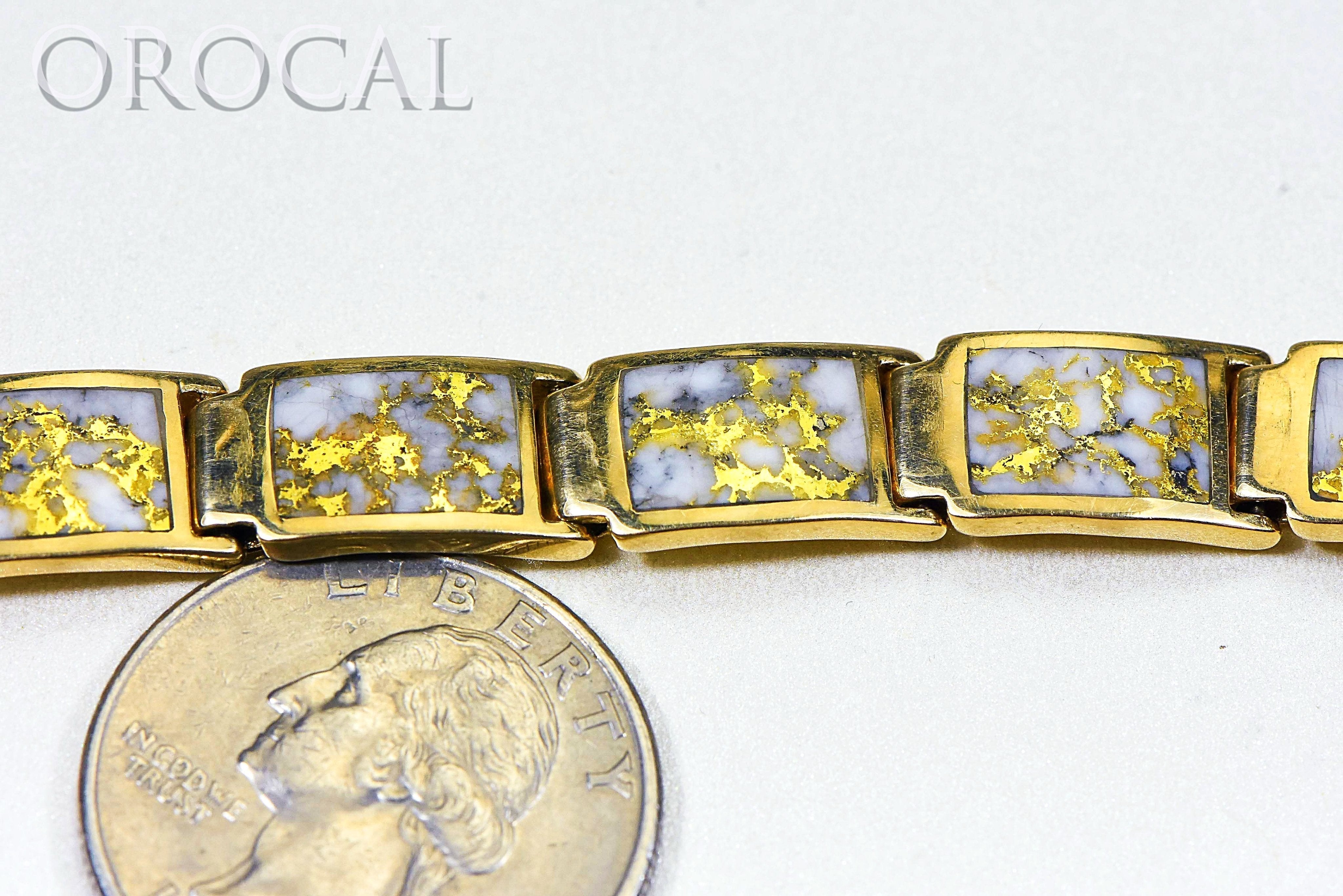 Gold Quartz Bracelet "Orocal" B9.5MMH11LQ Genuine Hand Crafted Jewelry - 14K Gold Casting