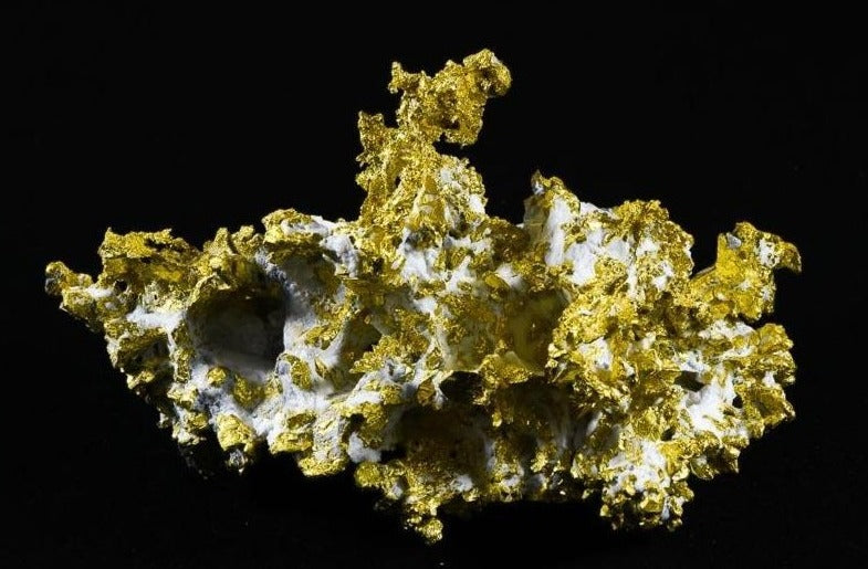 Hand Etched Gold Bearing Quartz Specimen Original 16-1 Mine California 492.24 Grams 14.02 OZ Genuine