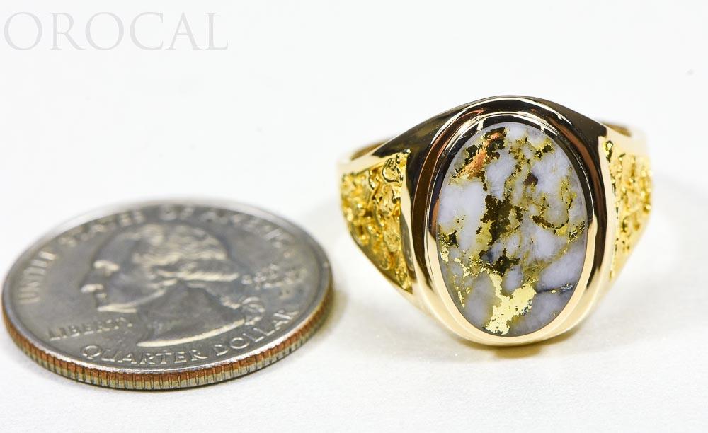 Gold Quartz Ring "Orocal" RM675Q Genuine Hand Crafted Jewelry - 14K Gold Casting