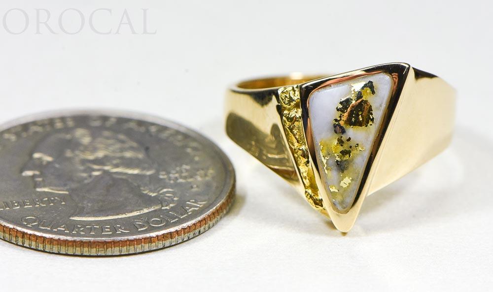 Gold Quartz Ring "Orocal" RLL1024NQ Genuine Hand Crafted Jewelry - 14K Gold Casting