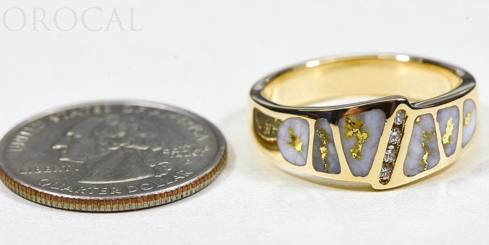 Gold Quartz Ring "Orocal" RM882D8Q Genuine Hand Crafted Jewelry - 14K Gold Casting