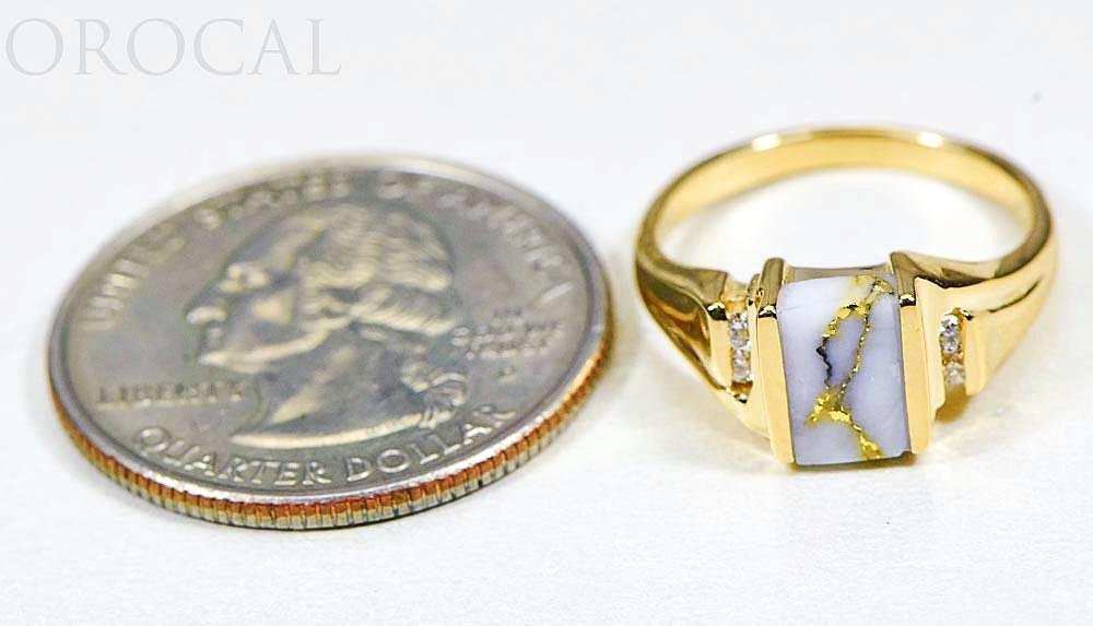Gold Quartz Ladies Ring "Orocal" RL743D6Q Genuine Hand Crafted Jewelry - 14K Gold Casting