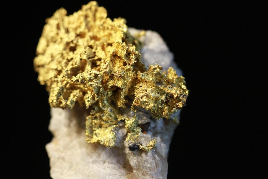 Rare Italian Crystalline Gold Quartz Nugget Specimen 10.29 Grams - Brussons Gold Mine