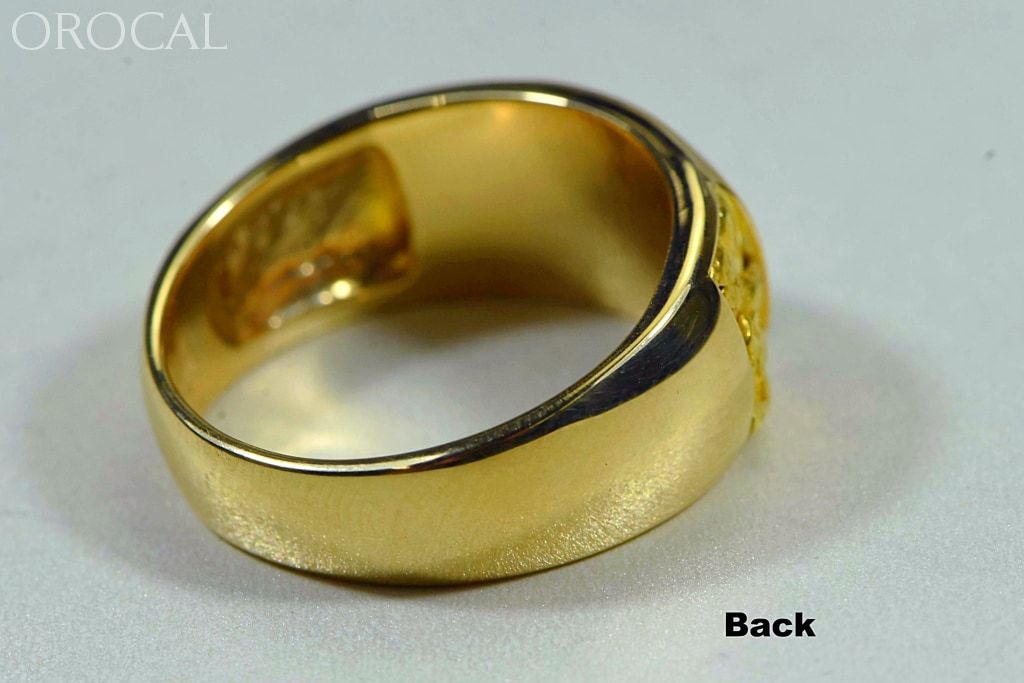 Gold Quartz Ring Mens Orocal Rm1088Nq Genuine Hand Crafted Jewelry - 14K Yellow Casting