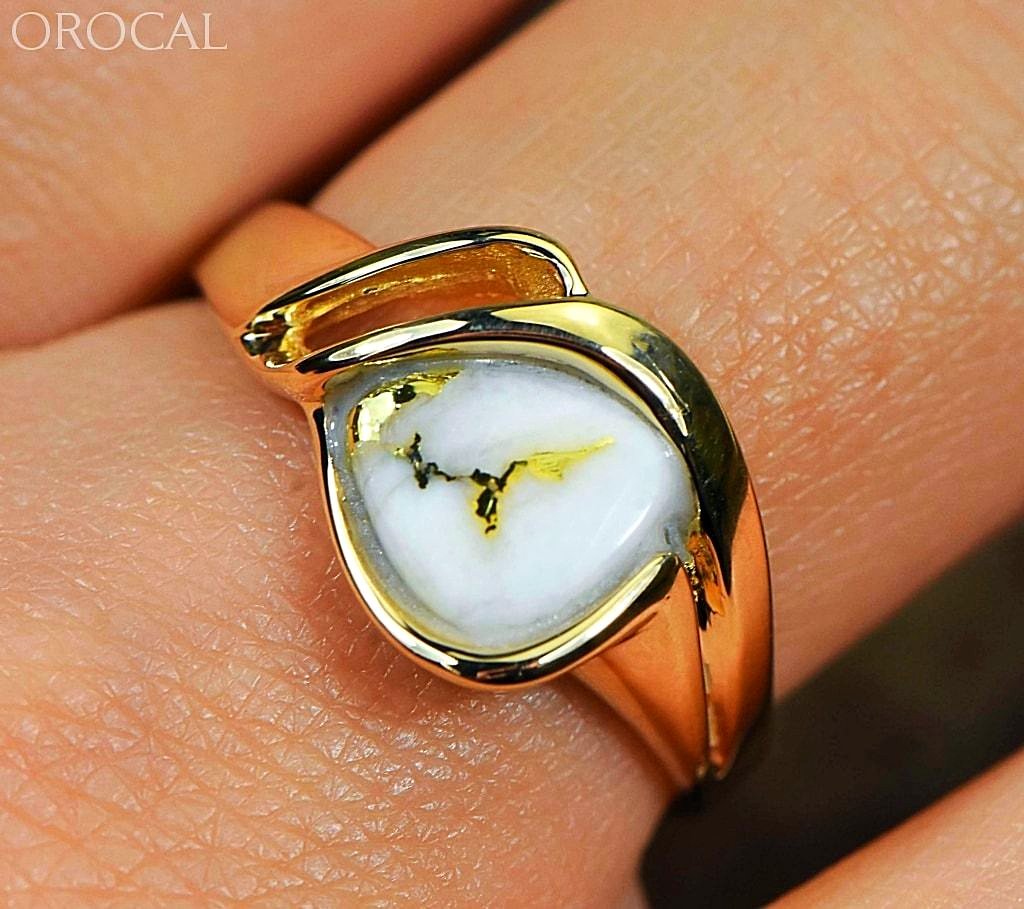 Gold Quartz Ring Orocal Rl587Q Genuine Hand Crafted Jewelry - 14K Casting