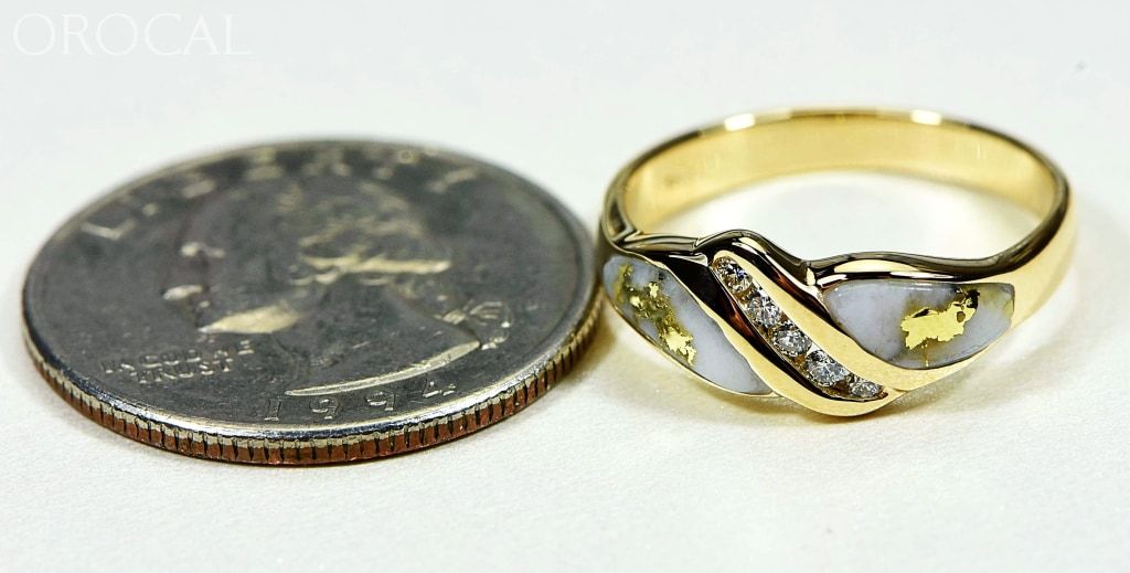 Gold Quartz Ring Orocal Rl612D10Q Genuine Hand Crafted Jewelry - 14K Casting