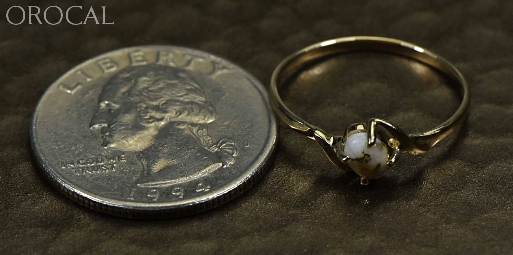 Gold Quartz Ring Orocal Rl789Q Genuine Hand Crafted Jewelry - 14K Casting
