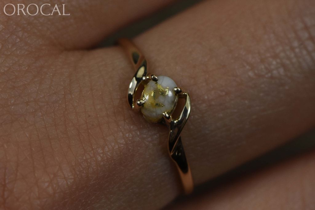 Gold Quartz Ring Orocal Rl789Q Genuine Hand Crafted Jewelry - 14K Casting