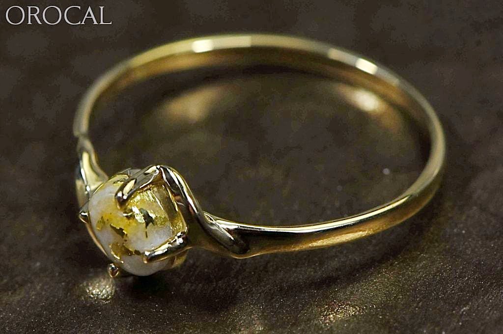 Gold Quartz Ring Orocal Rl789Q Genuine Hand Crafted Jewelry - 14K Casting