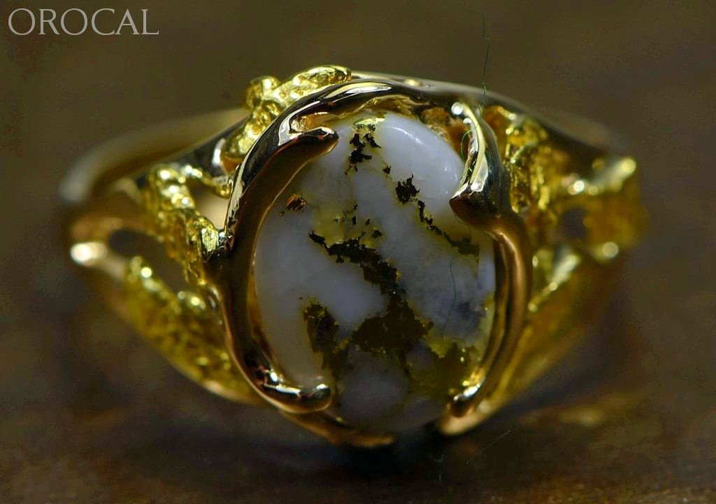 Gold Quartz Ring Orocal Rl958Q Genuine Hand Crafted Jewelry - 14K Casting