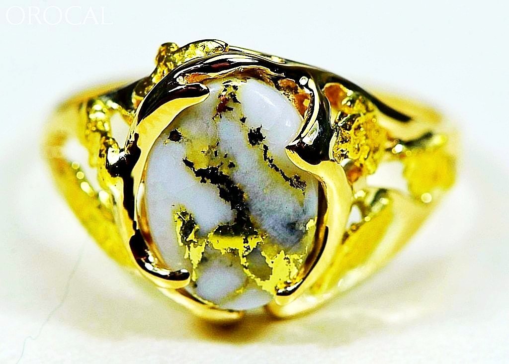 Gold Quartz Ring Orocal Rl958Q Genuine Hand Crafted Jewelry - 14K Casting