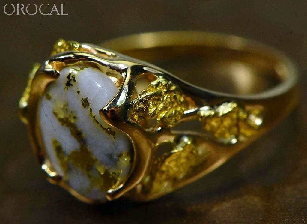 Gold Quartz Ring Orocal Rl958Q Genuine Hand Crafted Jewelry - 14K Casting