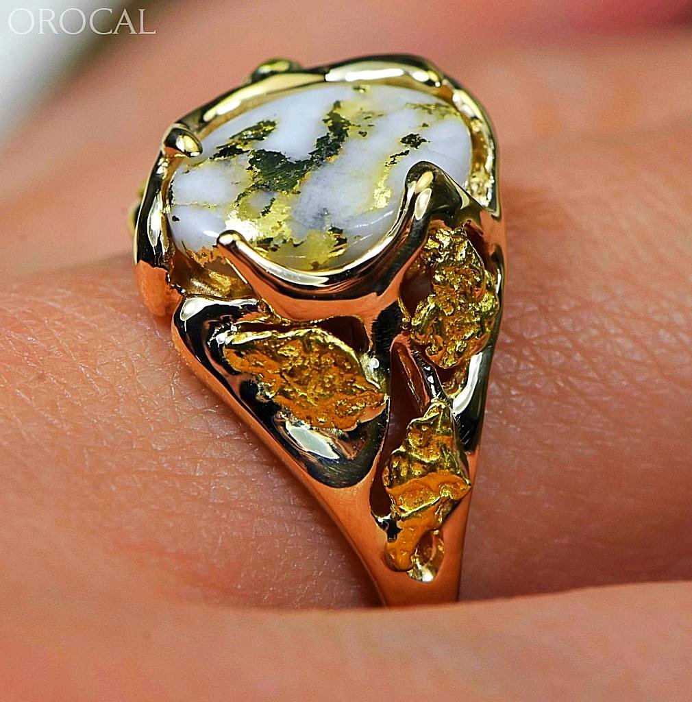 Gold Quartz Ring Orocal Rl958Q Genuine Hand Crafted Jewelry - 14K Casting