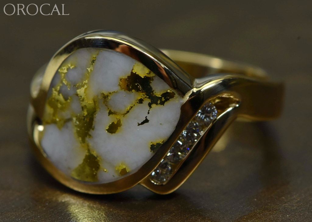 Gold Quartz Ring Orocal Rldl90D12Q Genuine Hand Crafted Jewelry - 14K Casting