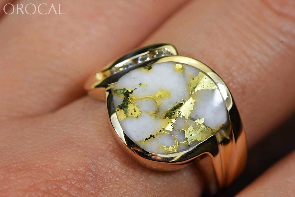 Gold Quartz Ring Orocal Rldl90D12Q Genuine Hand Crafted Jewelry - 14K Casting