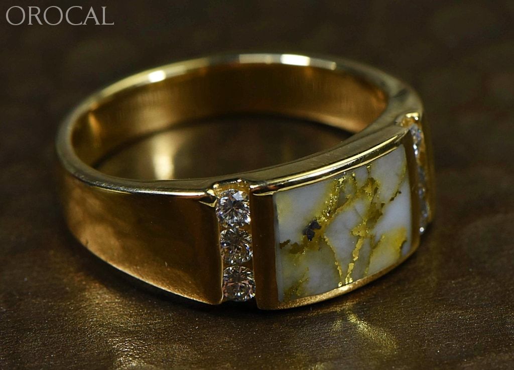 Gold Quartz Ring Orocal Rm1052D42Q Genuine Hand Crafted Jewelry - 14K Casting