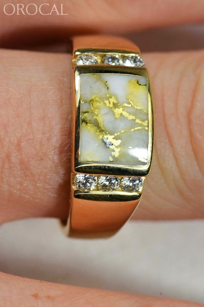 Gold Quartz Ring Orocal Rm1052D42Q Genuine Hand Crafted Jewelry - 14K Casting