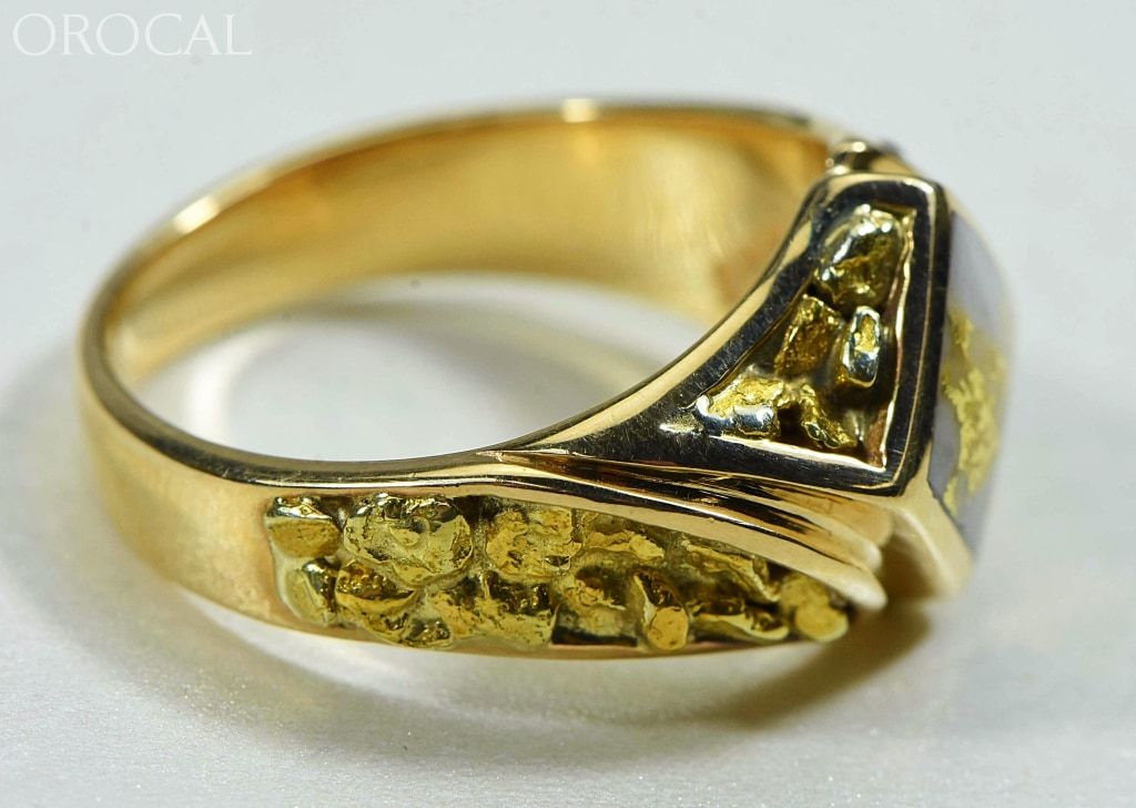 Gold Quartz Ring Orocal Rm1083Nq Genuine Hand Crafted Jewelry - 14K Casting