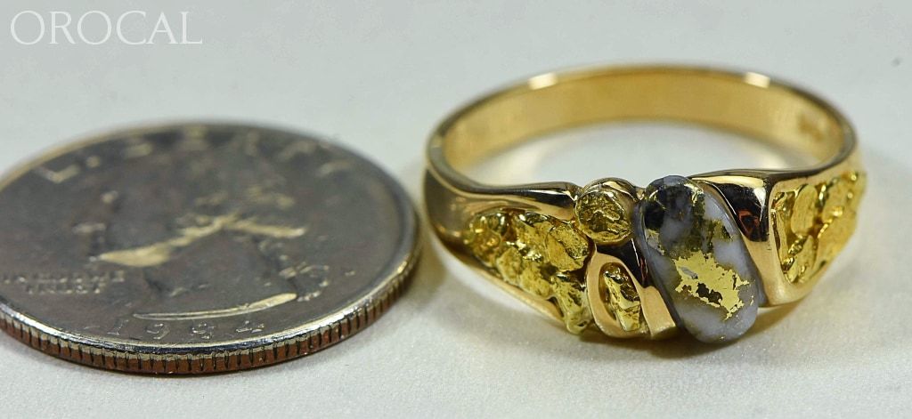 Gold Quartz Ring Orocal Rm487Q Genuine Hand Crafted Jewelry - 14K Casting