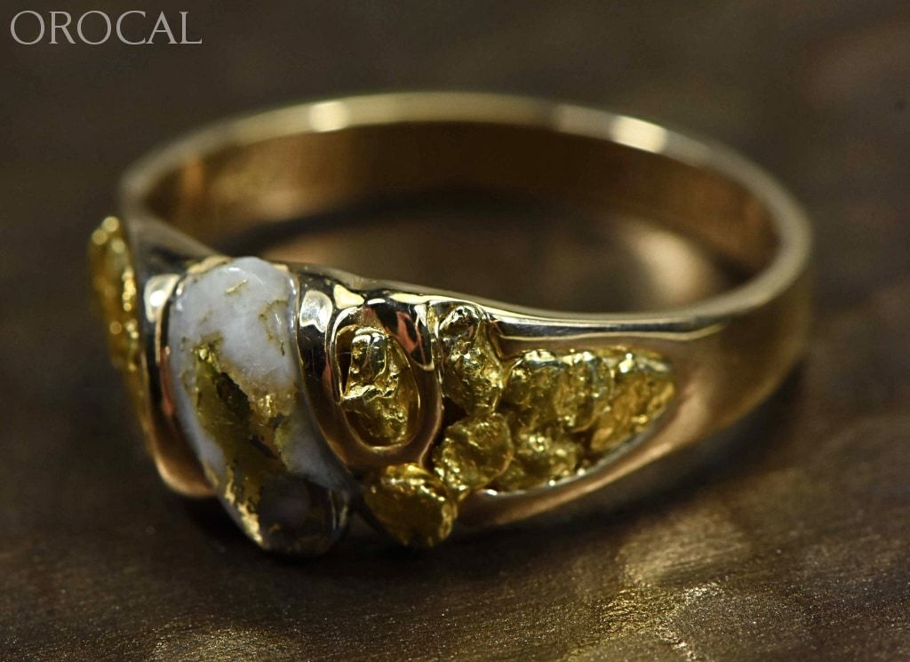 Gold Quartz Ring Orocal Rm487Q Genuine Hand Crafted Jewelry - 14K Casting