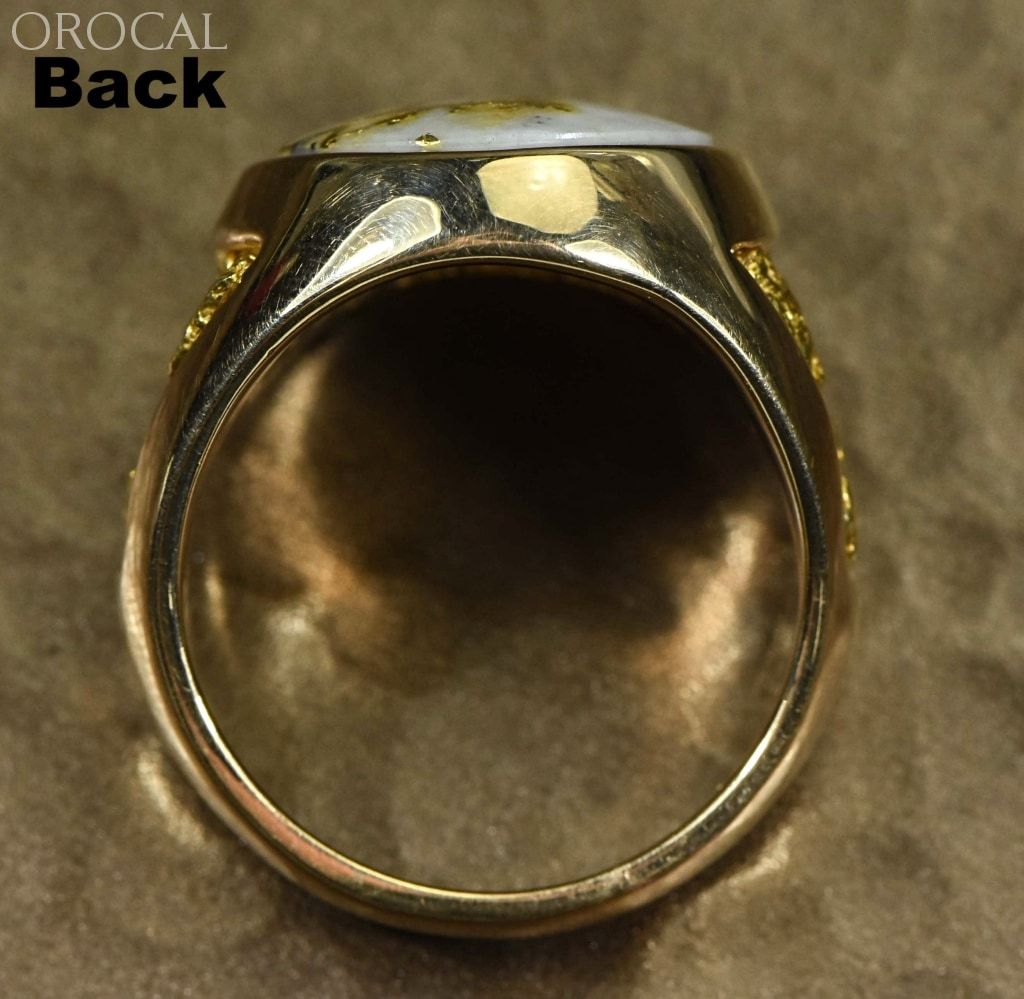 Gold Quartz Ring Orocal Rm552Q Genuine Hand Crafted Jewelry - 14K Casting