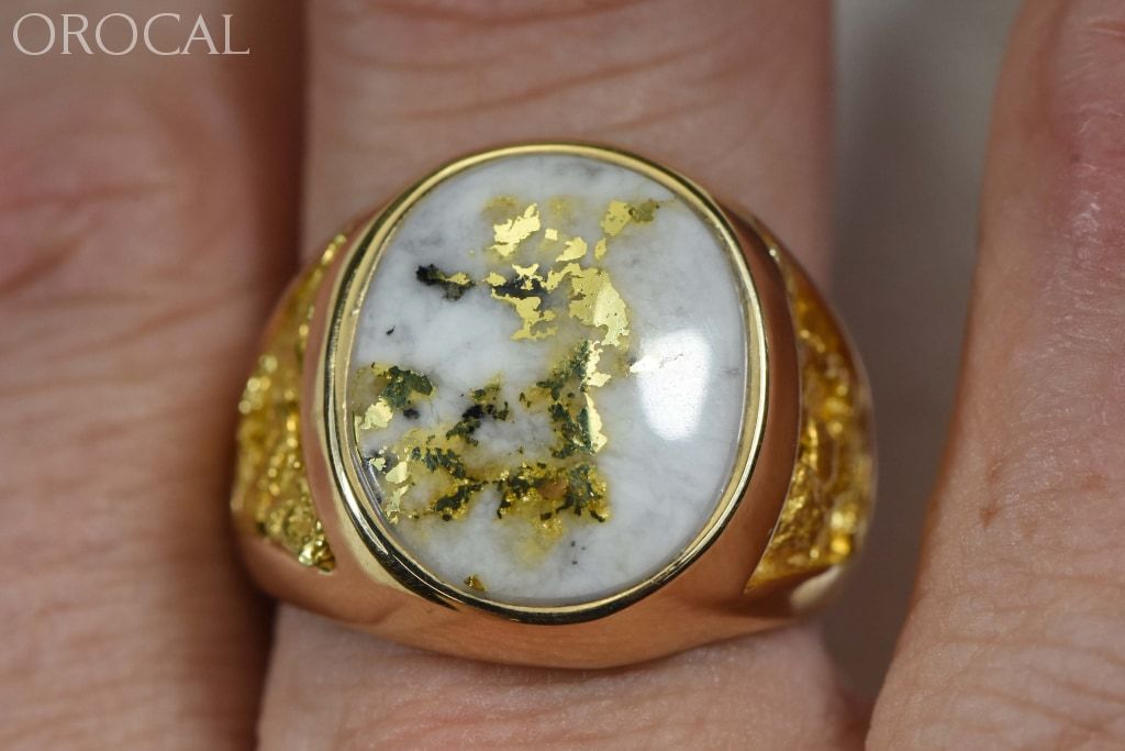 Gold Quartz Ring Orocal Rm552Q Genuine Hand Crafted Jewelry - 14K Casting