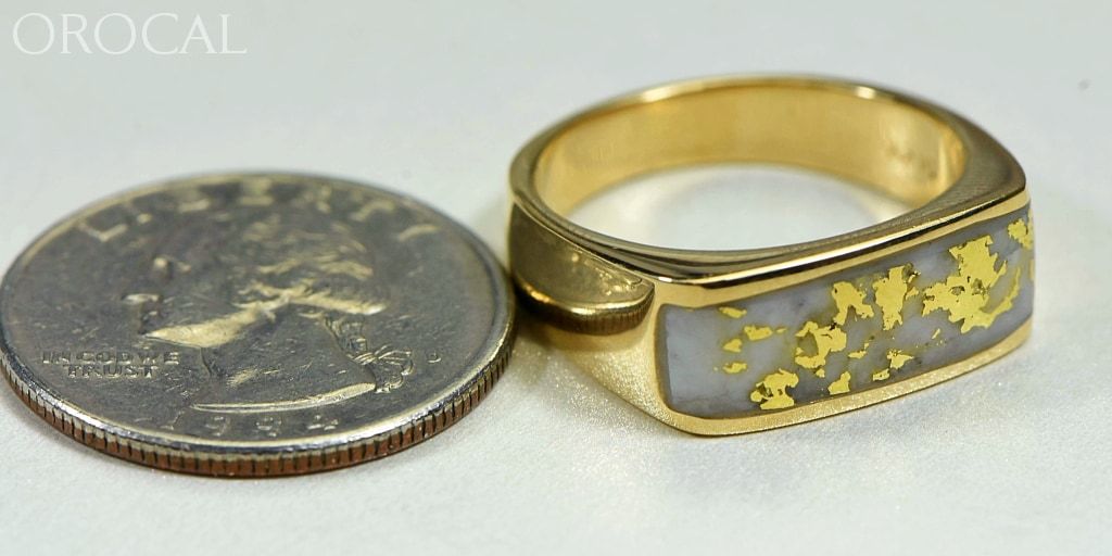 Gold Quartz Ring Orocal Rm567Q Genuine Hand Crafted Jewelry - 14K Casting