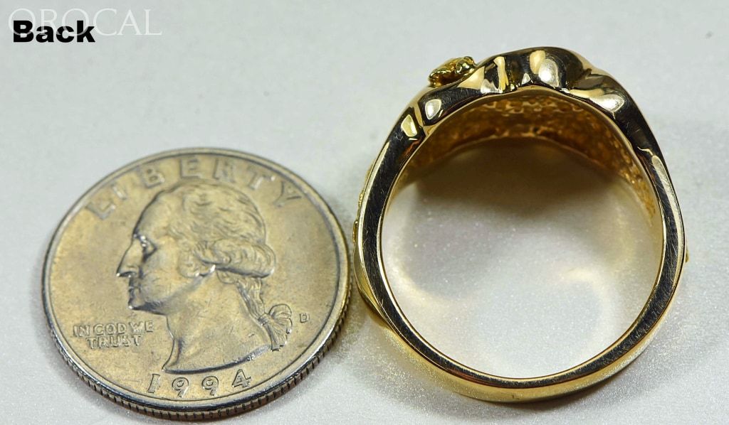 Gold Quartz Ring Orocal Rm654Q Genuine Hand Crafted Jewelry - 14K Casting