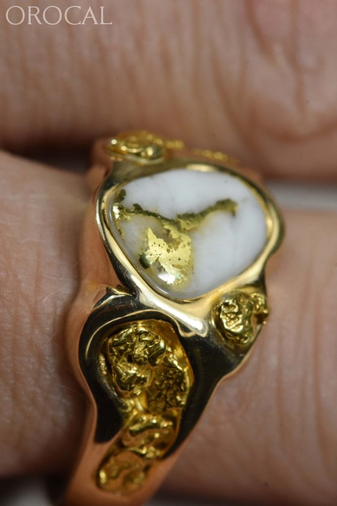 Gold Quartz Ring Orocal Rm654Q Genuine Hand Crafted Jewelry - 14K Casting