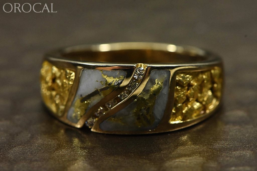 Gold Quartz Ring Orocal Rm731D14Nq Genuine Hand Crafted Jewelry - 14K Casting