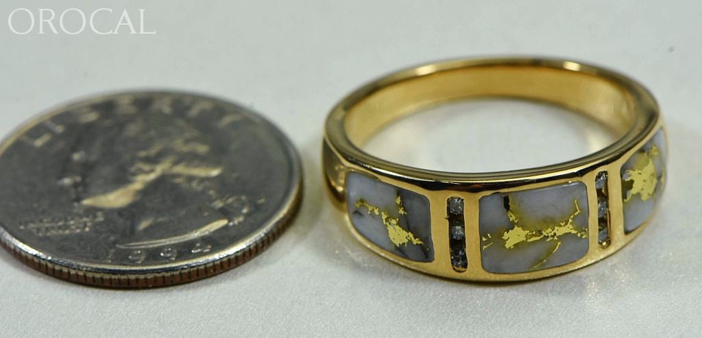 Gold Quartz Ring Orocal Rm732D12Q Genuine Hand Crafted Jewelry - 14K Casting