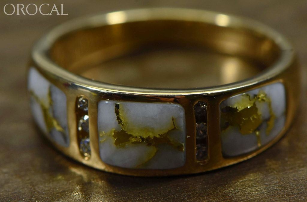 Gold Quartz Ring Orocal Rm732D12Q Genuine Hand Crafted Jewelry - 14K Casting