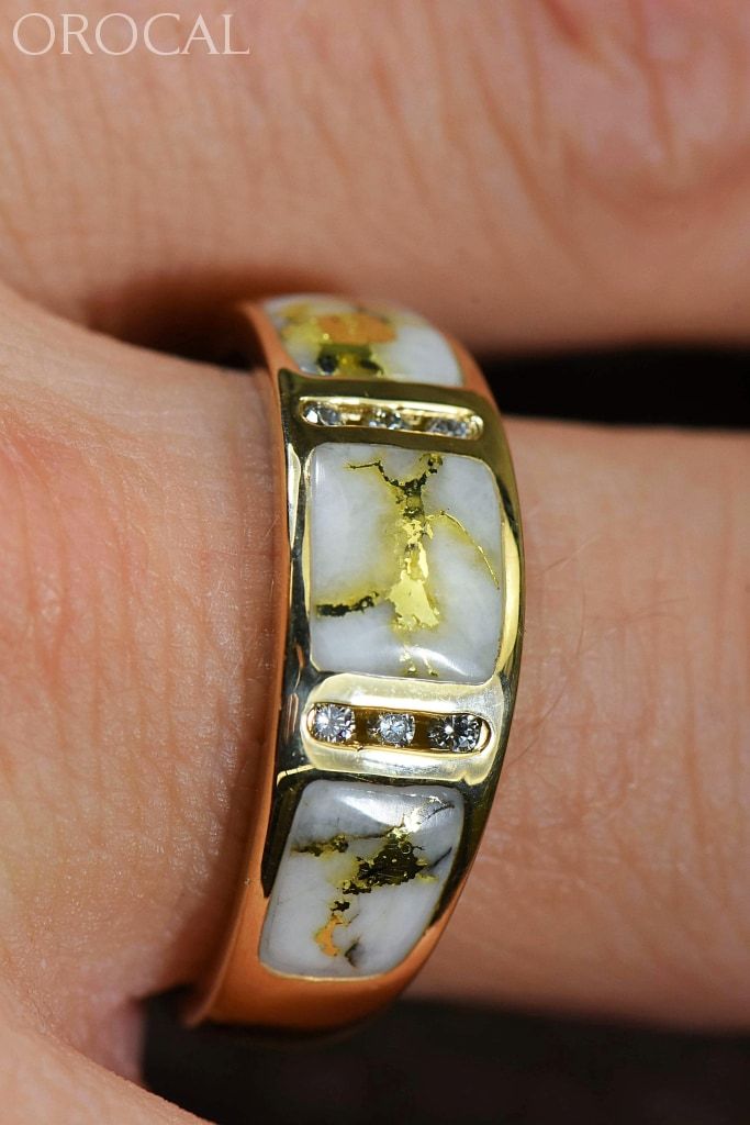 Gold Quartz Ring Orocal Rm732D12Q Genuine Hand Crafted Jewelry - 14K Casting