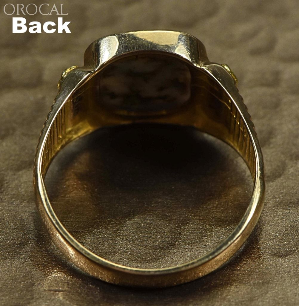 Gold Quartz Ring Orocal Rm794Nq Genuine Hand Crafted Jewelry - 14K Casting