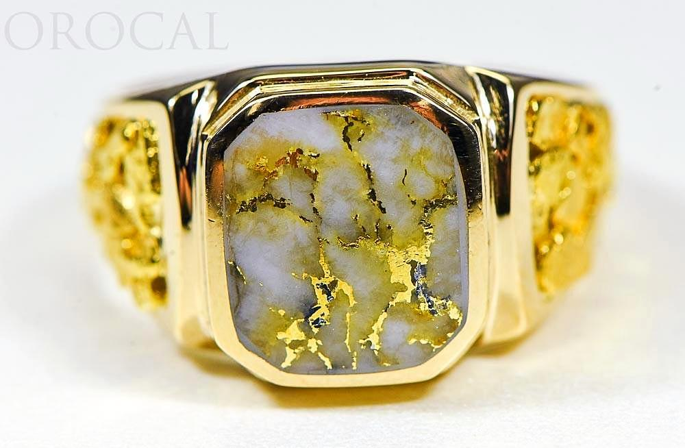 Gold Quartz Mens Rings