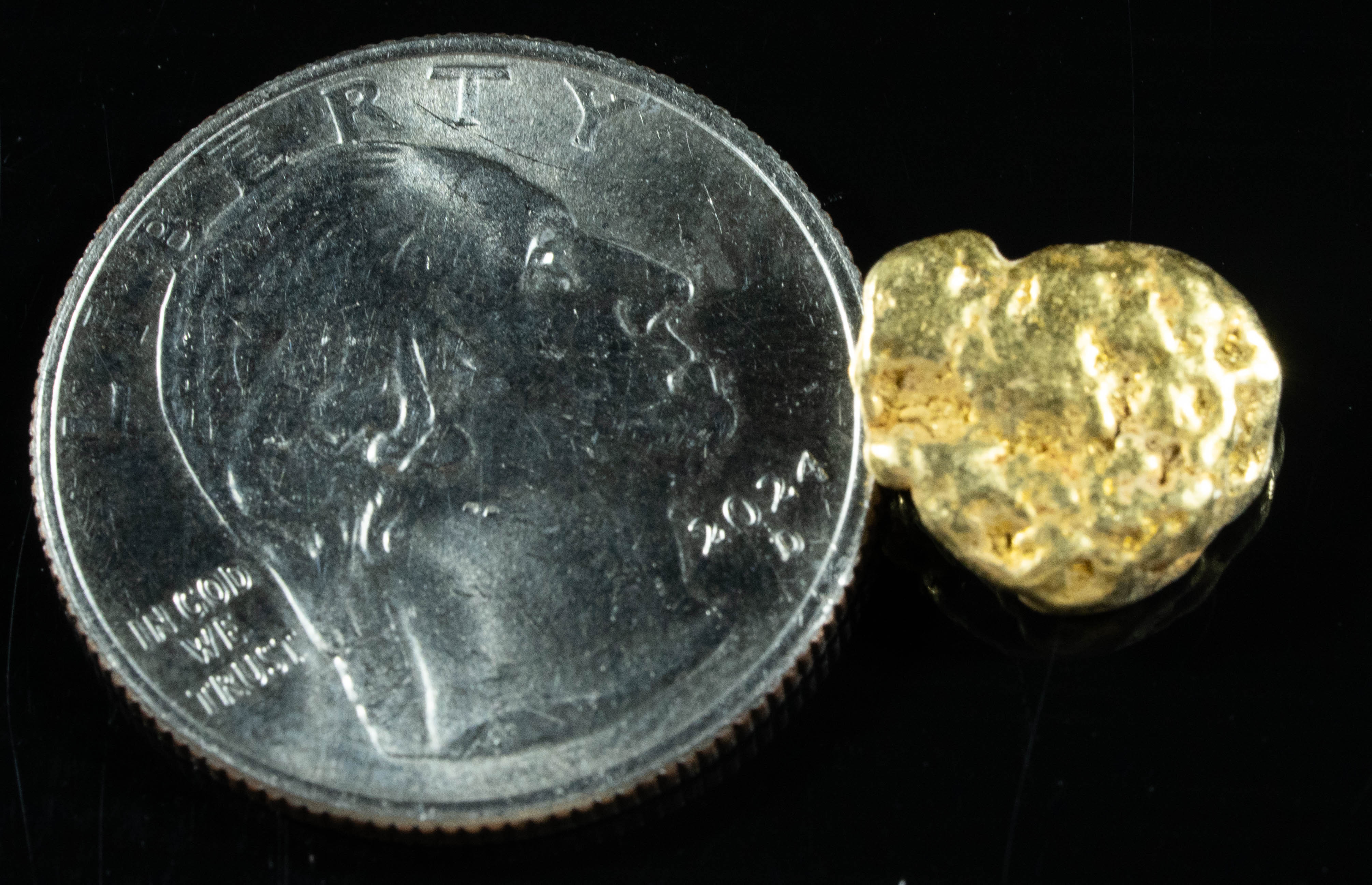 #186 BC Natural Gold Nugget 3.68 Grams Genuine