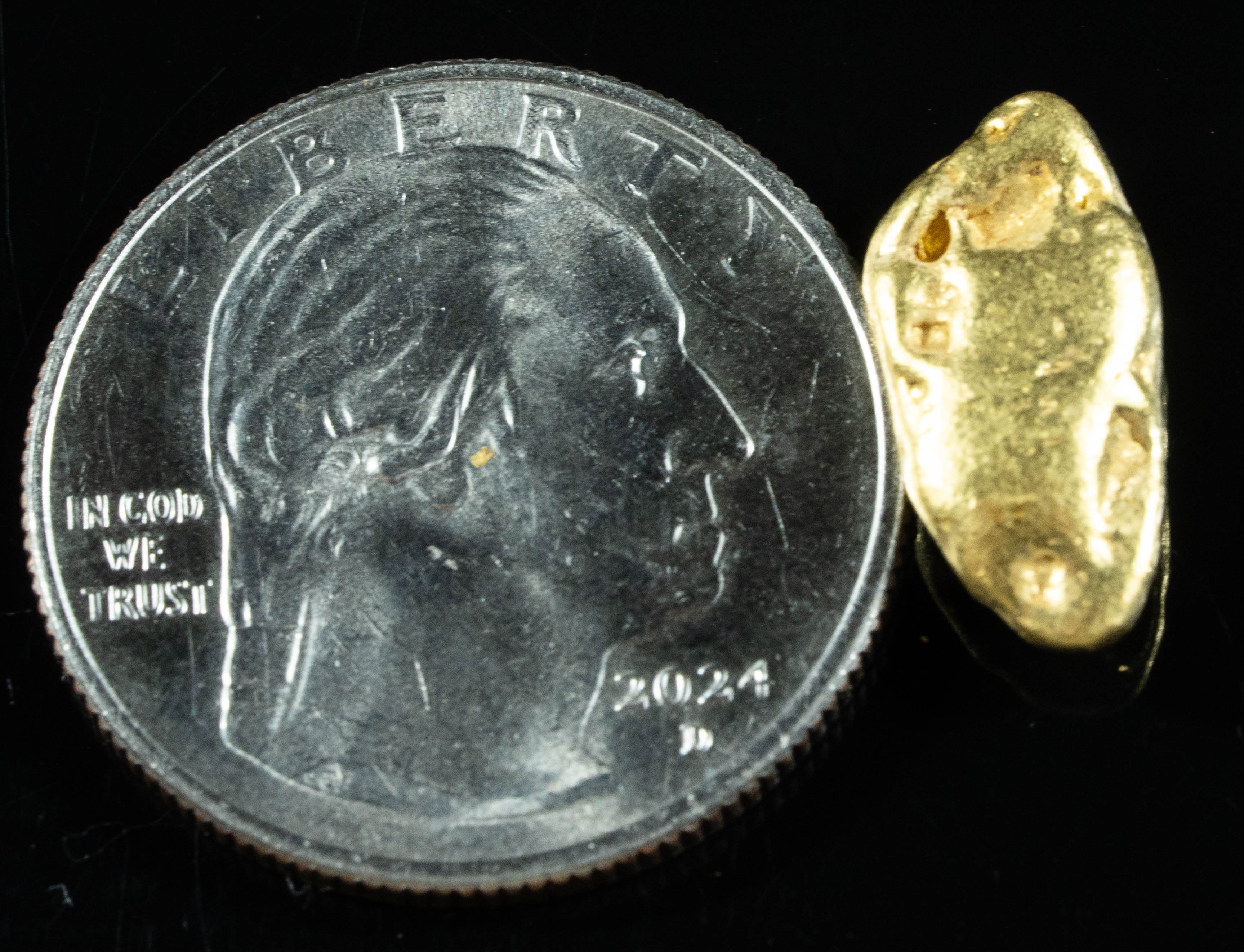 #212 Alaskan BC Natural Gold Nugget 3.96 Grams Genuine