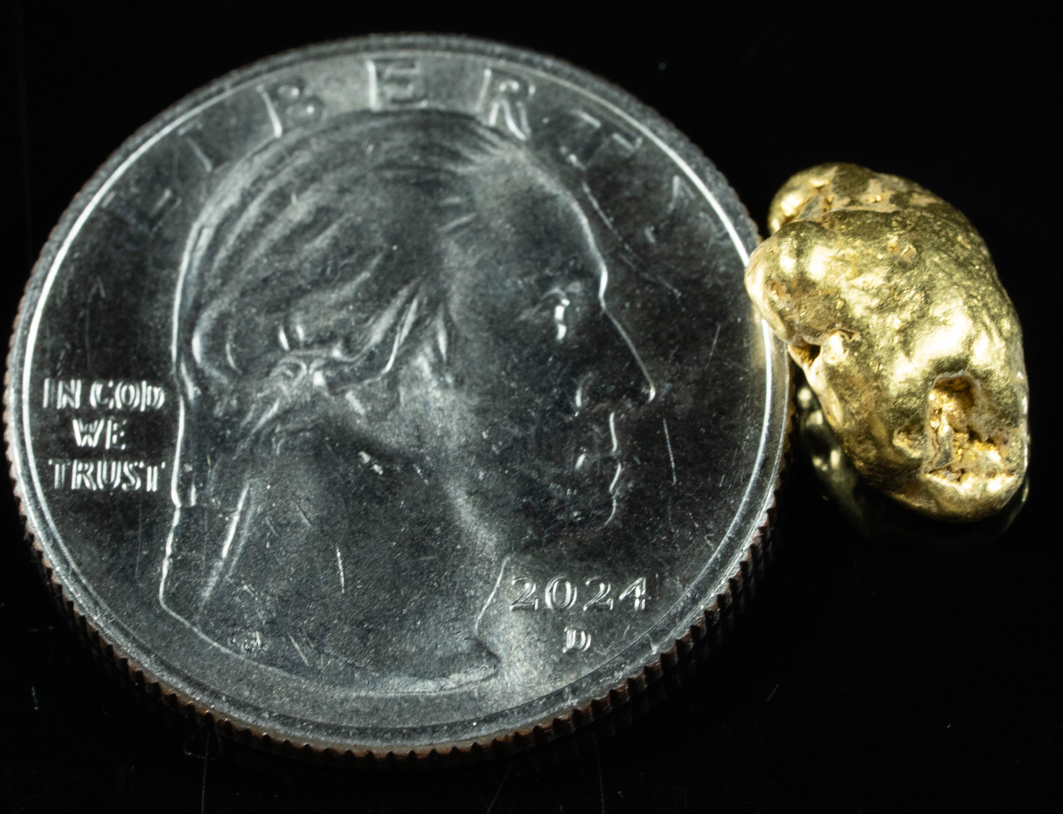 #219 Alaskan BC Natural Gold Nugget 3.44 Grams Genuine