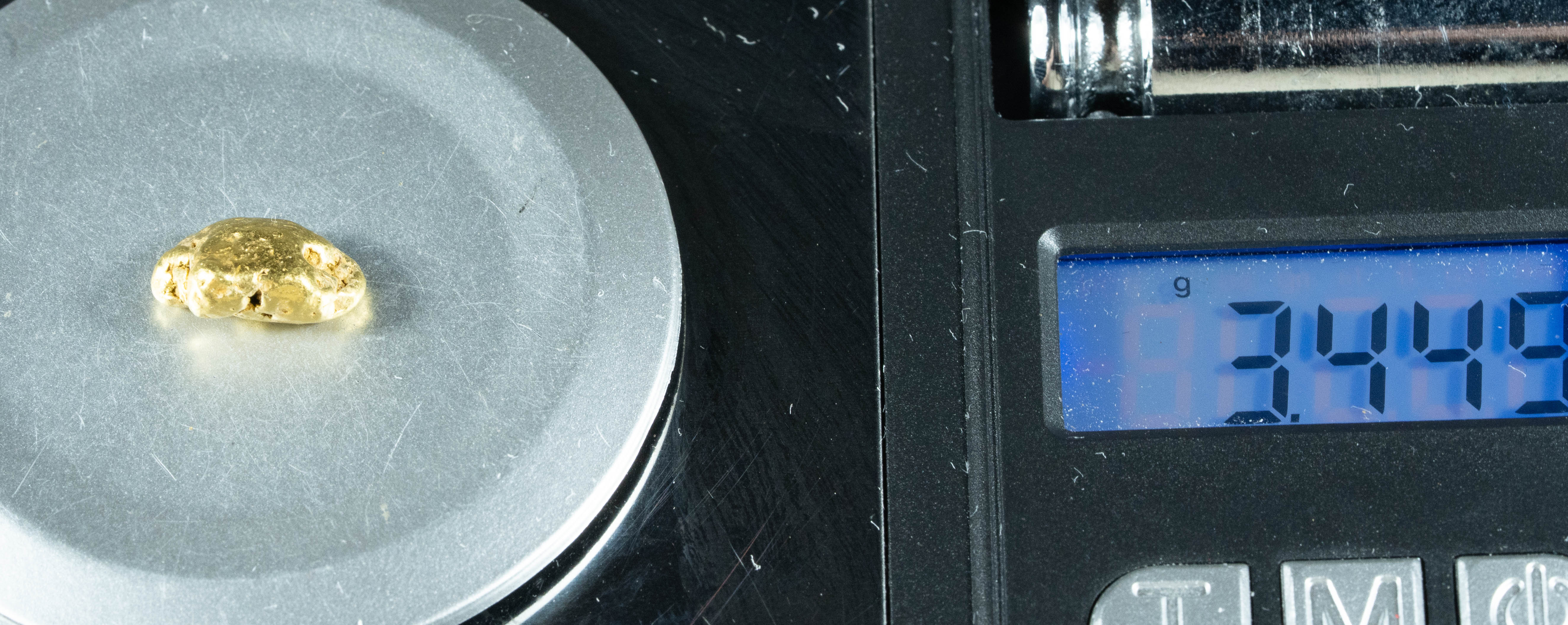 #219 Alaskan BC Natural Gold Nugget 3.44 Grams Genuine