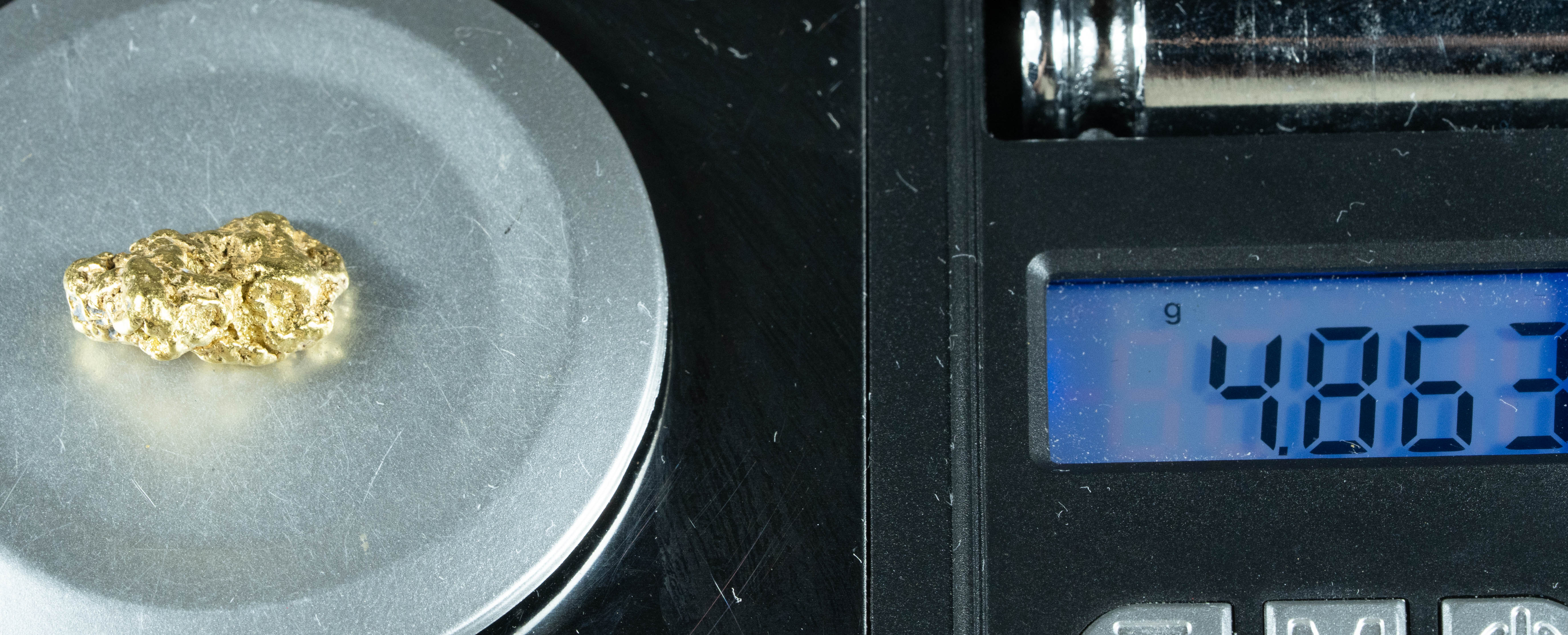 #226 Alaskan BC Natural Gold Nugget 4.86 Grams Genuine