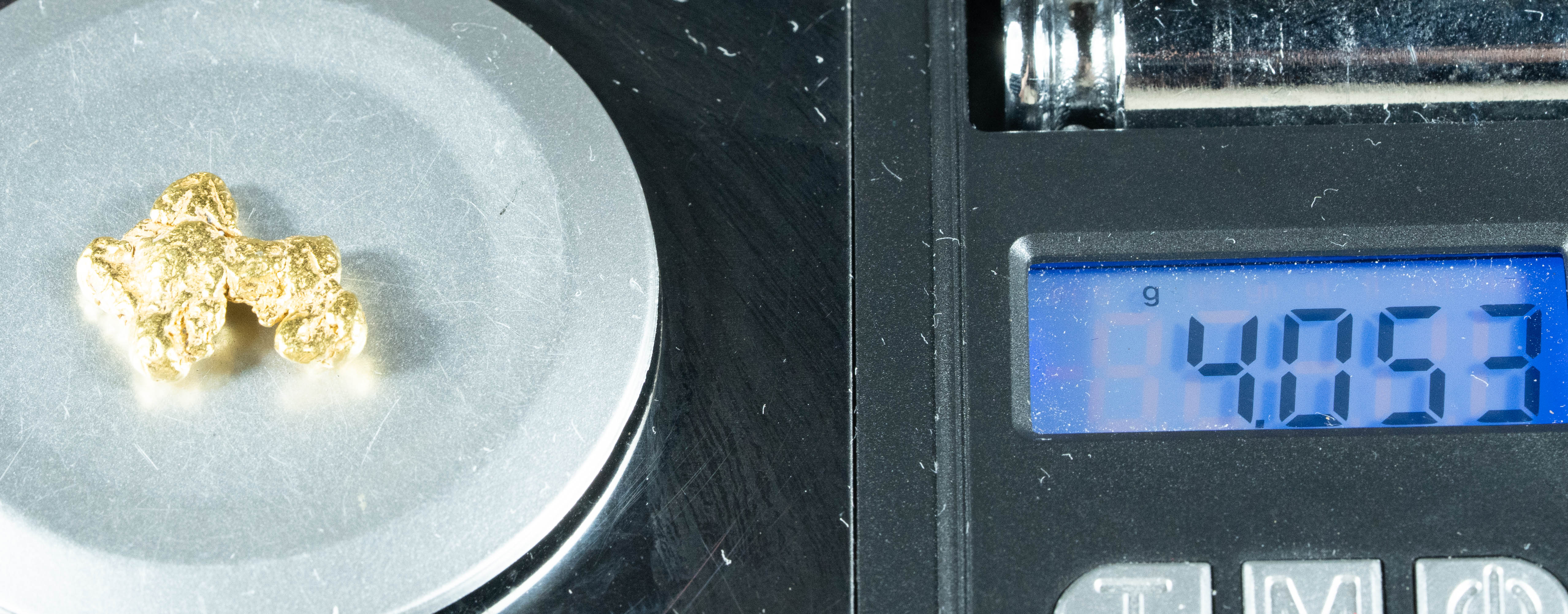 #253 Alaskan BC Natural Gold Nugget 4.05 Grams Genuine