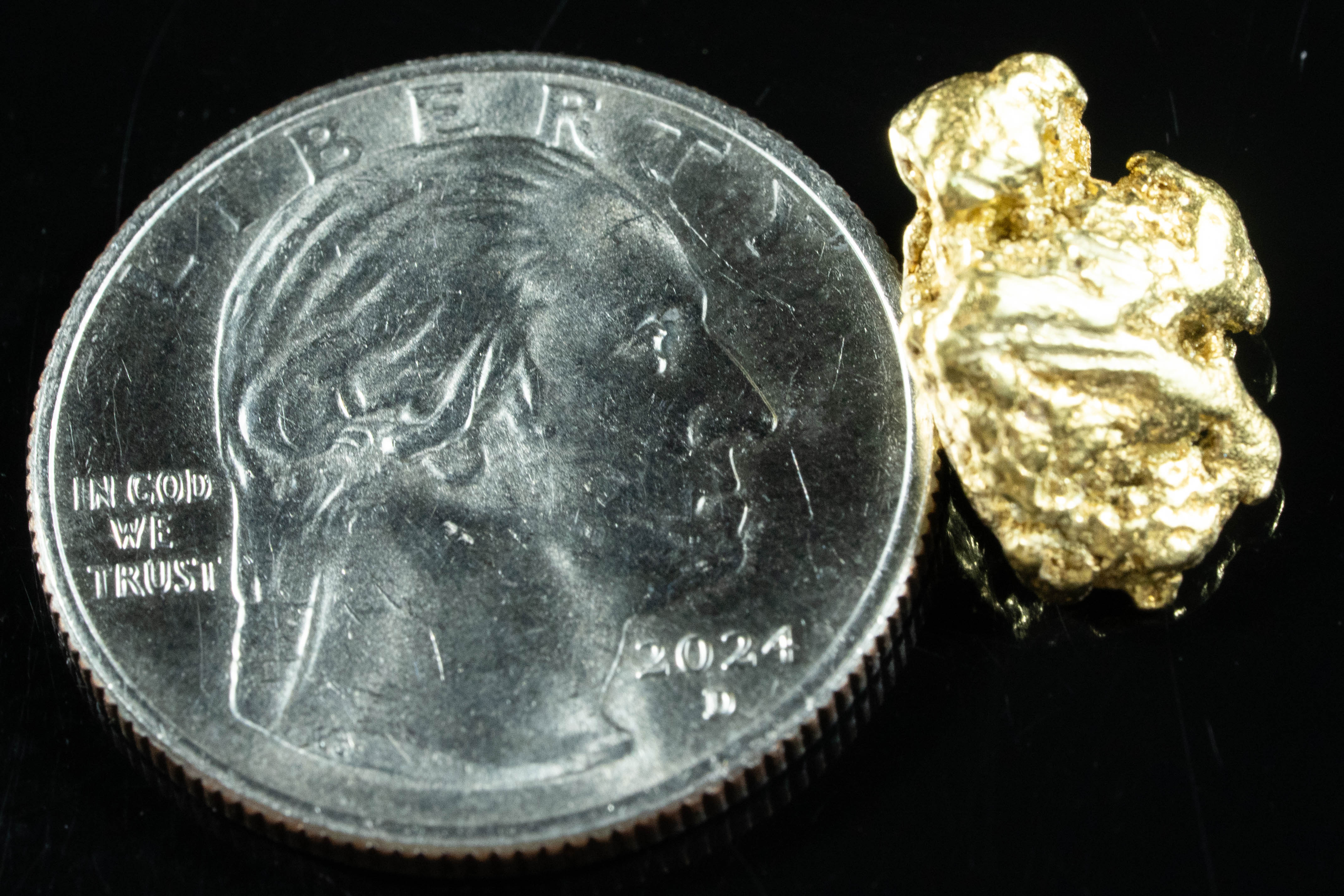 #255 Alaskan BC Natural Gold Nugget 3.85 Grams Genuine