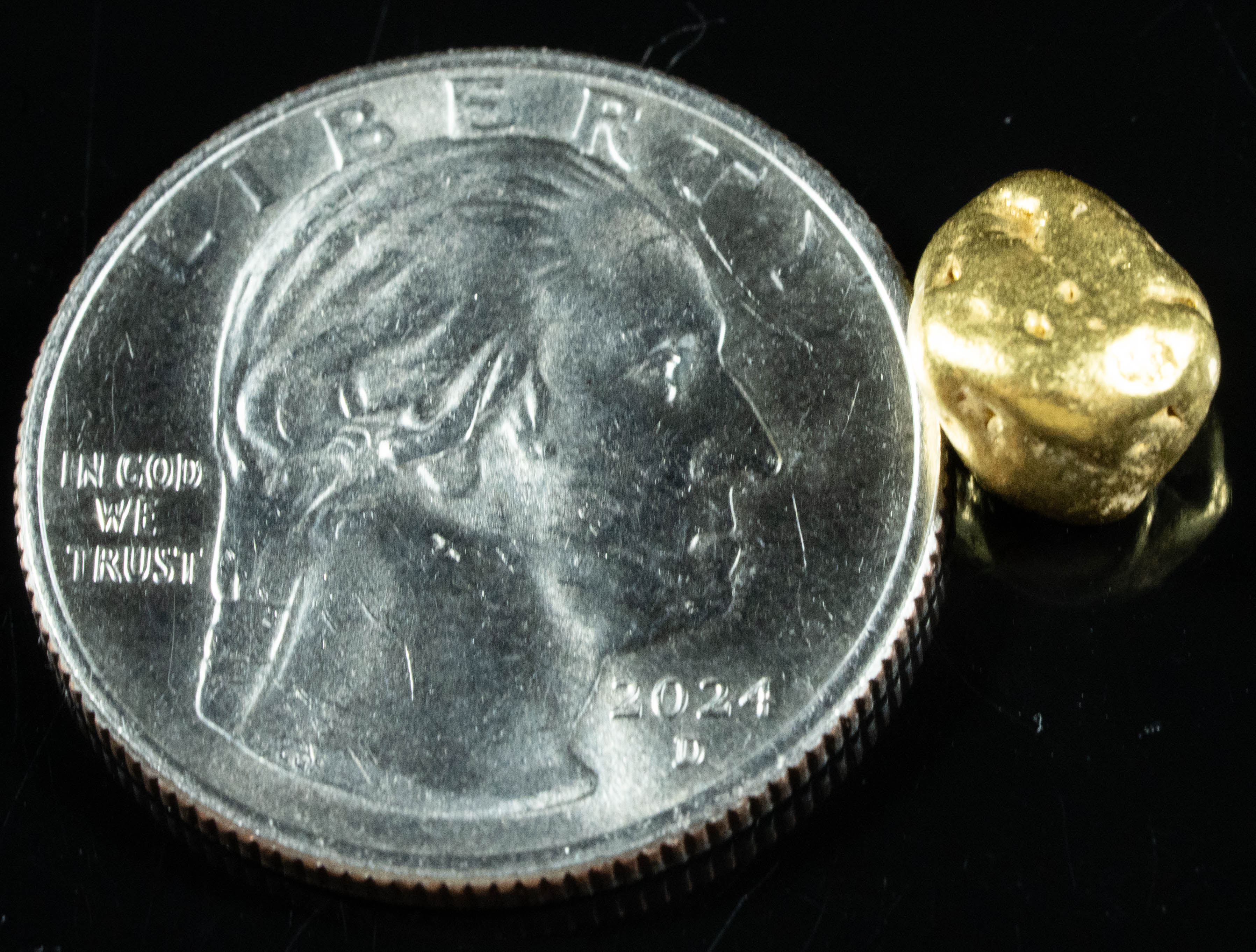 #267 Alaskan BC Natural Gold Nugget 3.84 Grams Genuine