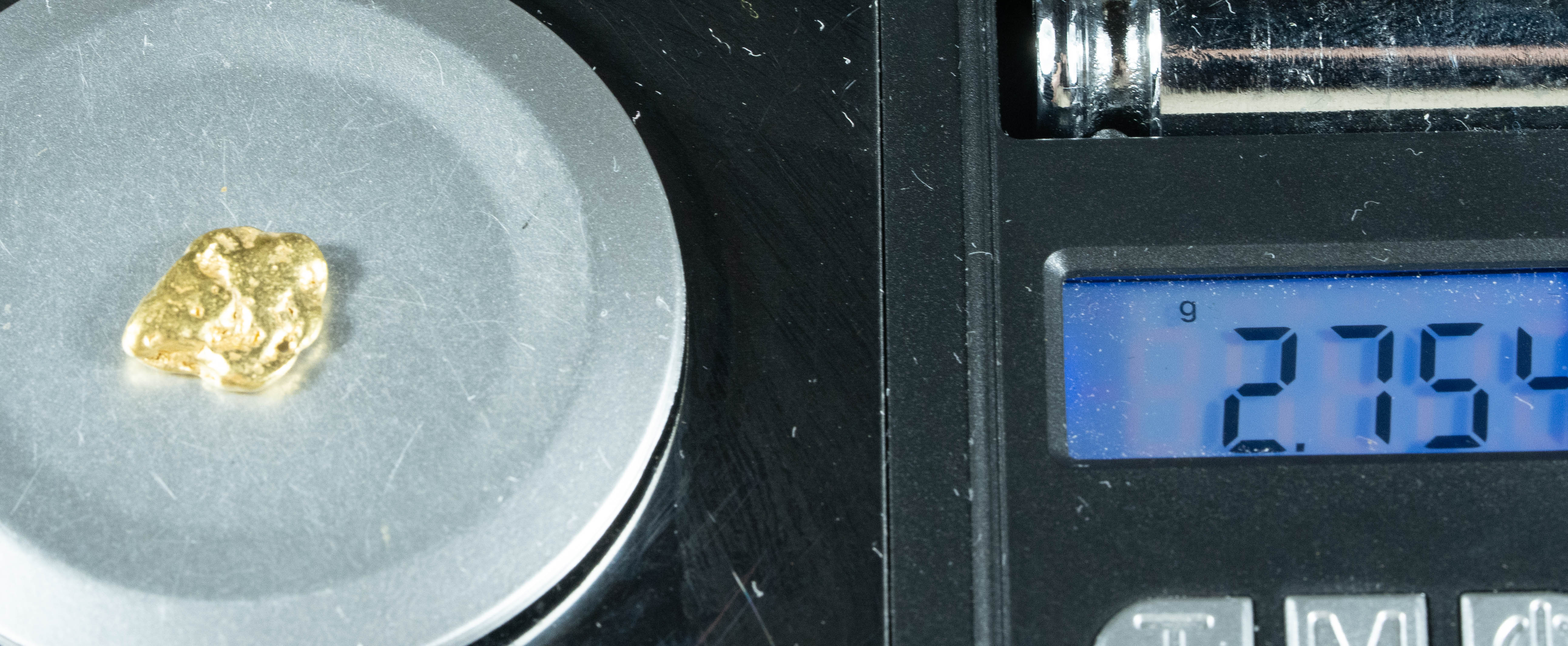 #279 Alaskan BC Natural Gold Nugget 2.75 Grams Genuine